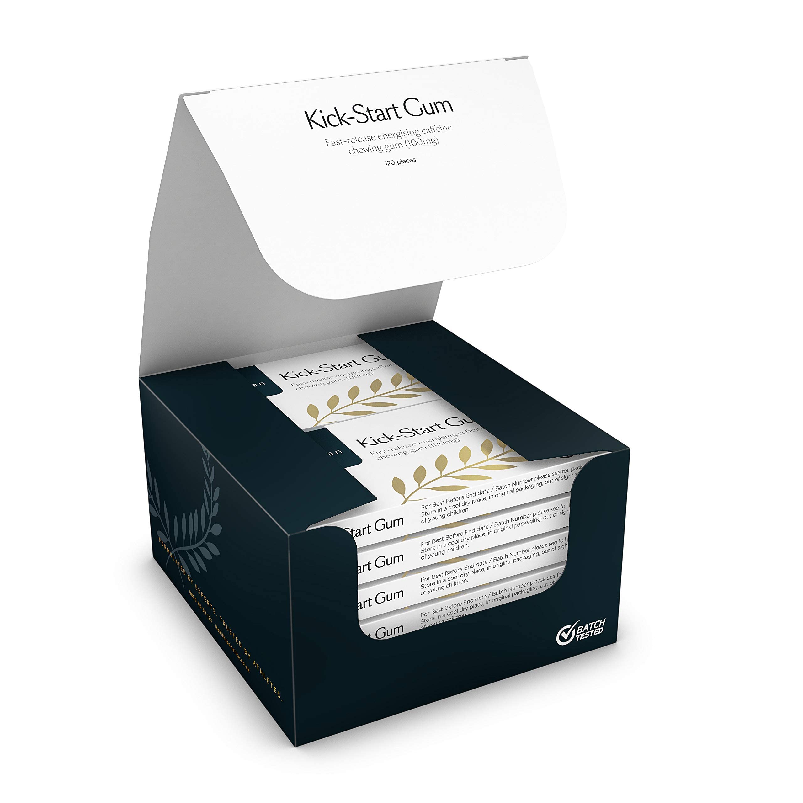 Healthspan Elite Caffeine Chewing Gum (120 Pieces) 100mg FastRelease