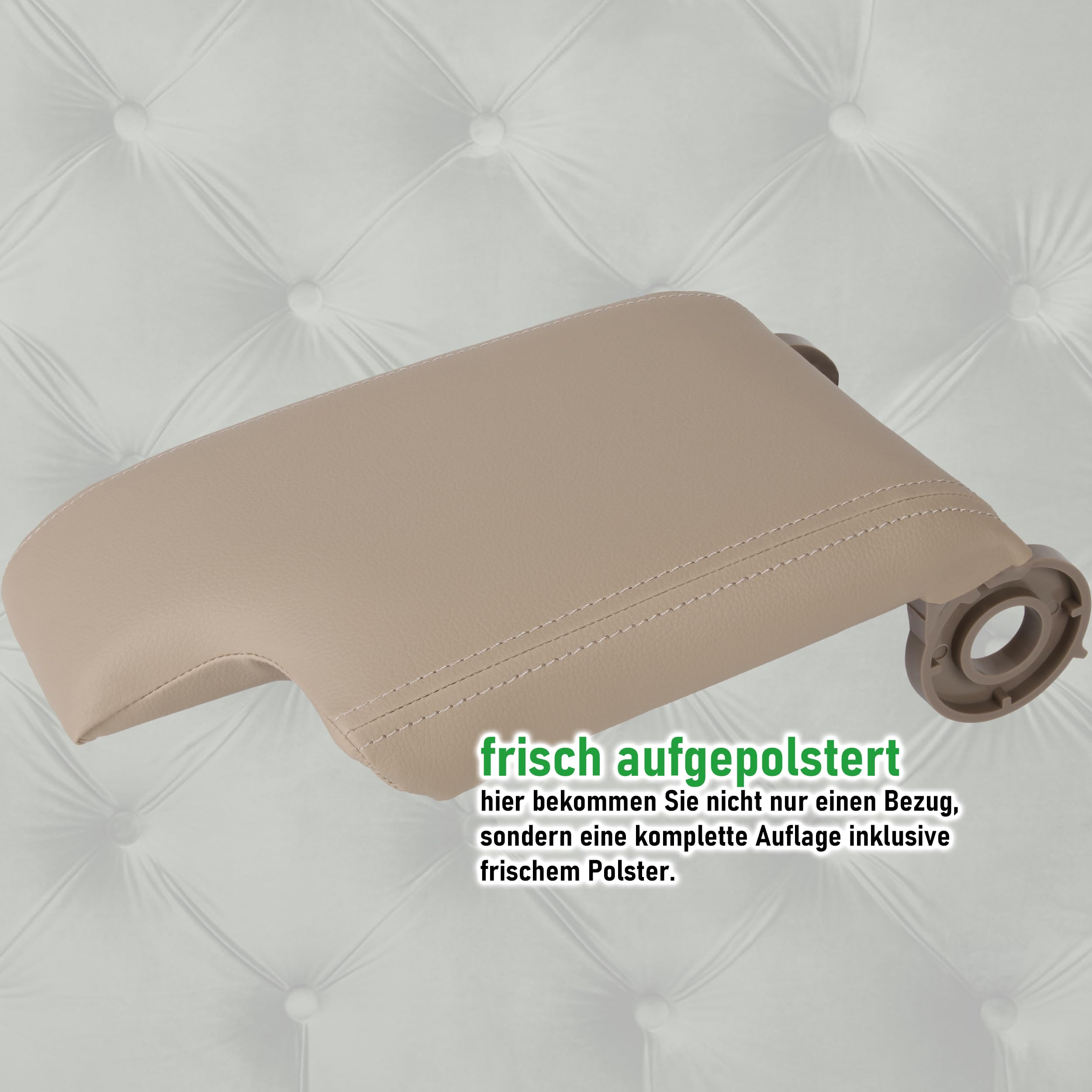 RECAMBO Tapa de reposabrazos central de repuesto compatible con BMW Serie 3 E46 de 1998-2007, color Beige - ajuste robusto - aspecto cercano al original - mecanismo duradero - instalación rápida