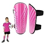 Shin Guards Soccer Youth Kids - Shin Guard for Boys Girls Teenagers 2-18 Years Old - Football Shin Pads Protection Equipment with Adjustable Straps - Pink&White, S