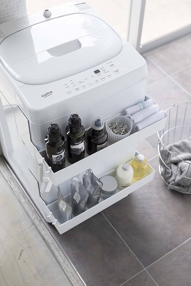 マ*ン様 ホワイト ランドリーラック 洗濯機ラック マ*ン様