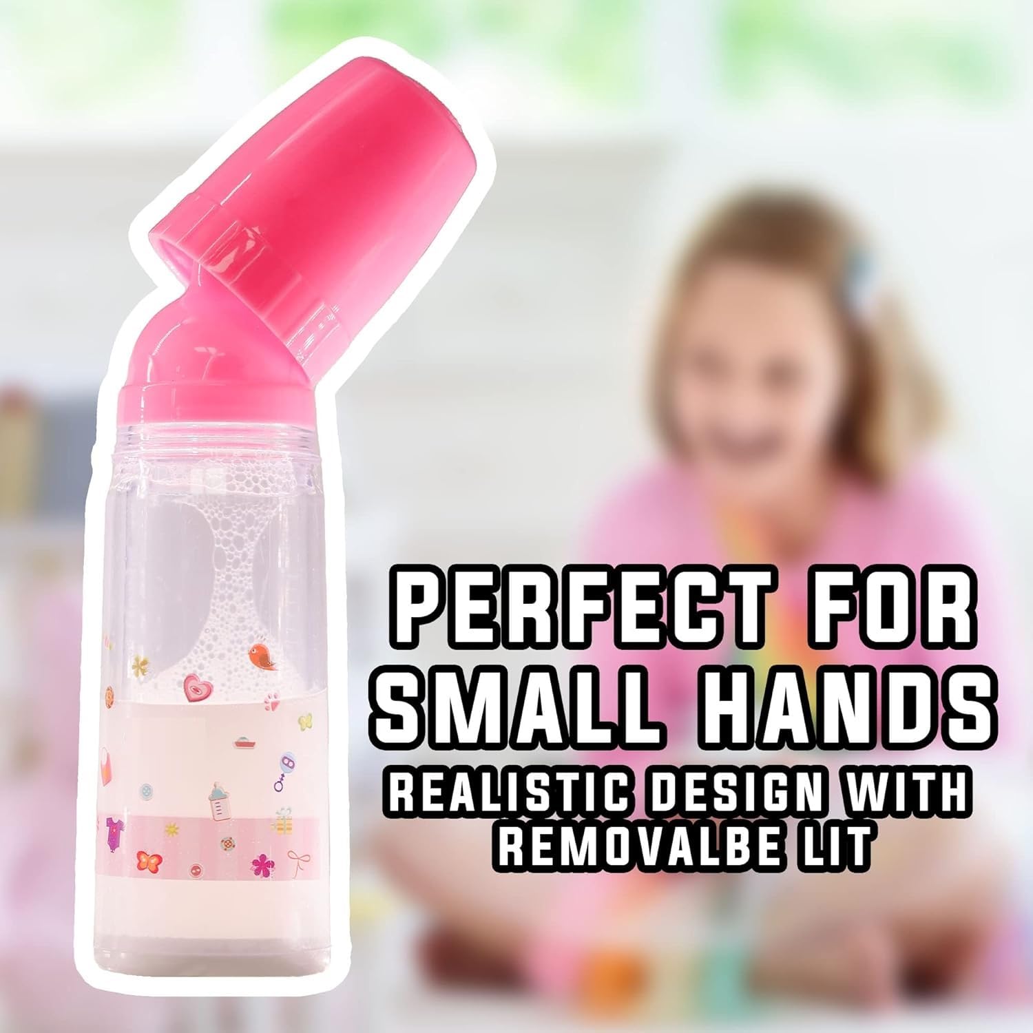 Biberon Magico per Bambole Biberon Latte Giocattolo Accessori per Bambole Mamme per Bambini Biberone Giocattolo con Latte Magico Bottiglie Poppatoio Tettarella per Bambolotti (a)
