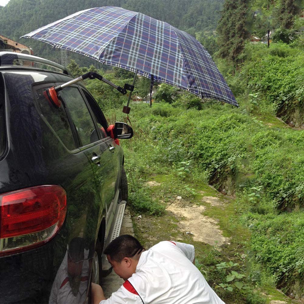 Verstellbare Teleskop-Universal-Regenschirm-Klemme, tragbarer Saugnapf-Schirmständer, multifunktionaler Saugnapf, Regenschirm-Verbindungsstück, Regenschutz, schnell zerlegbar, für die meisten Autos