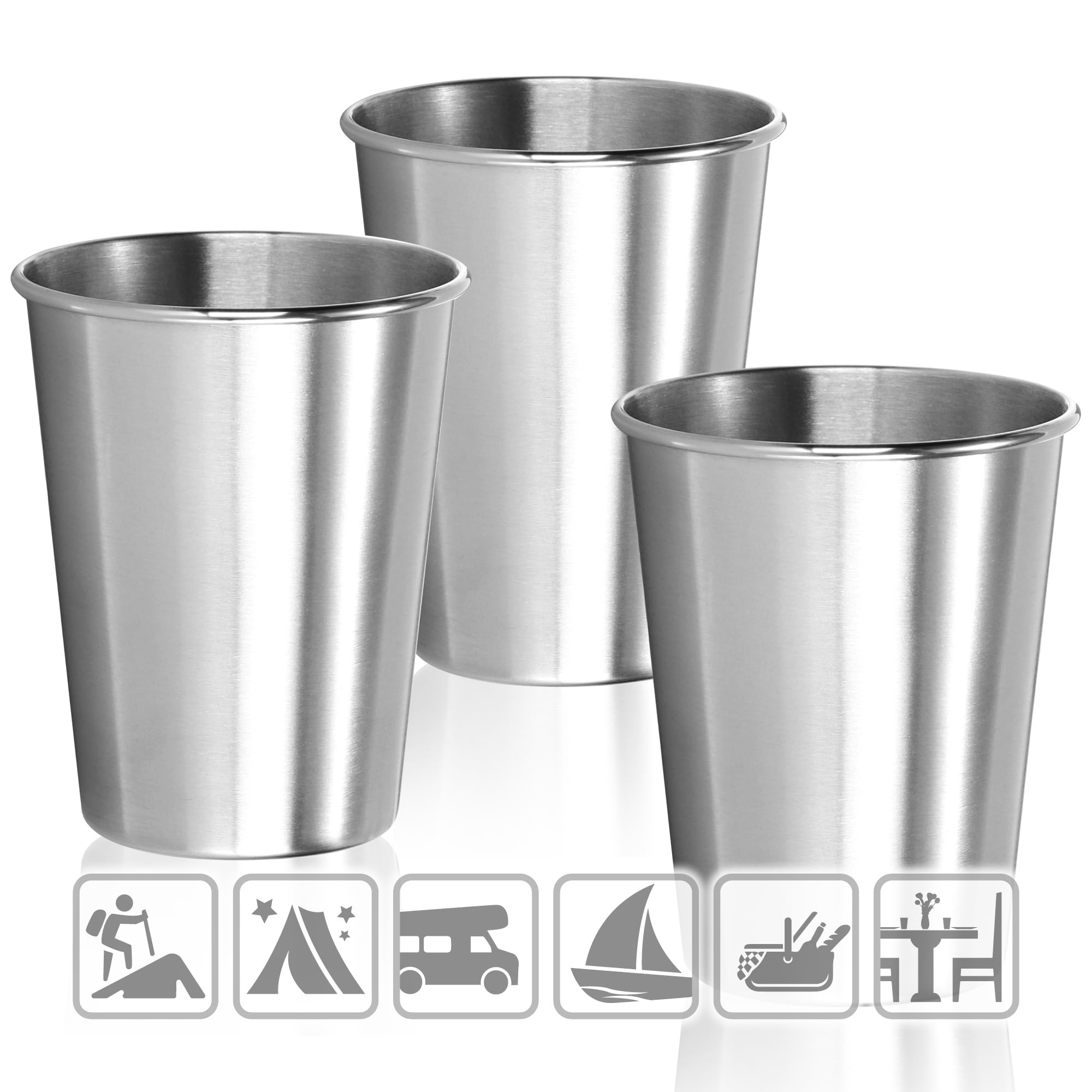 Set 4 Bicchierini Da Liquore In Acciaio Inox 30 Ml Con Custodia In Pelle PU Nera – Perfetti Per Campeggio, Viaggi, Whisky, Caffè - 2