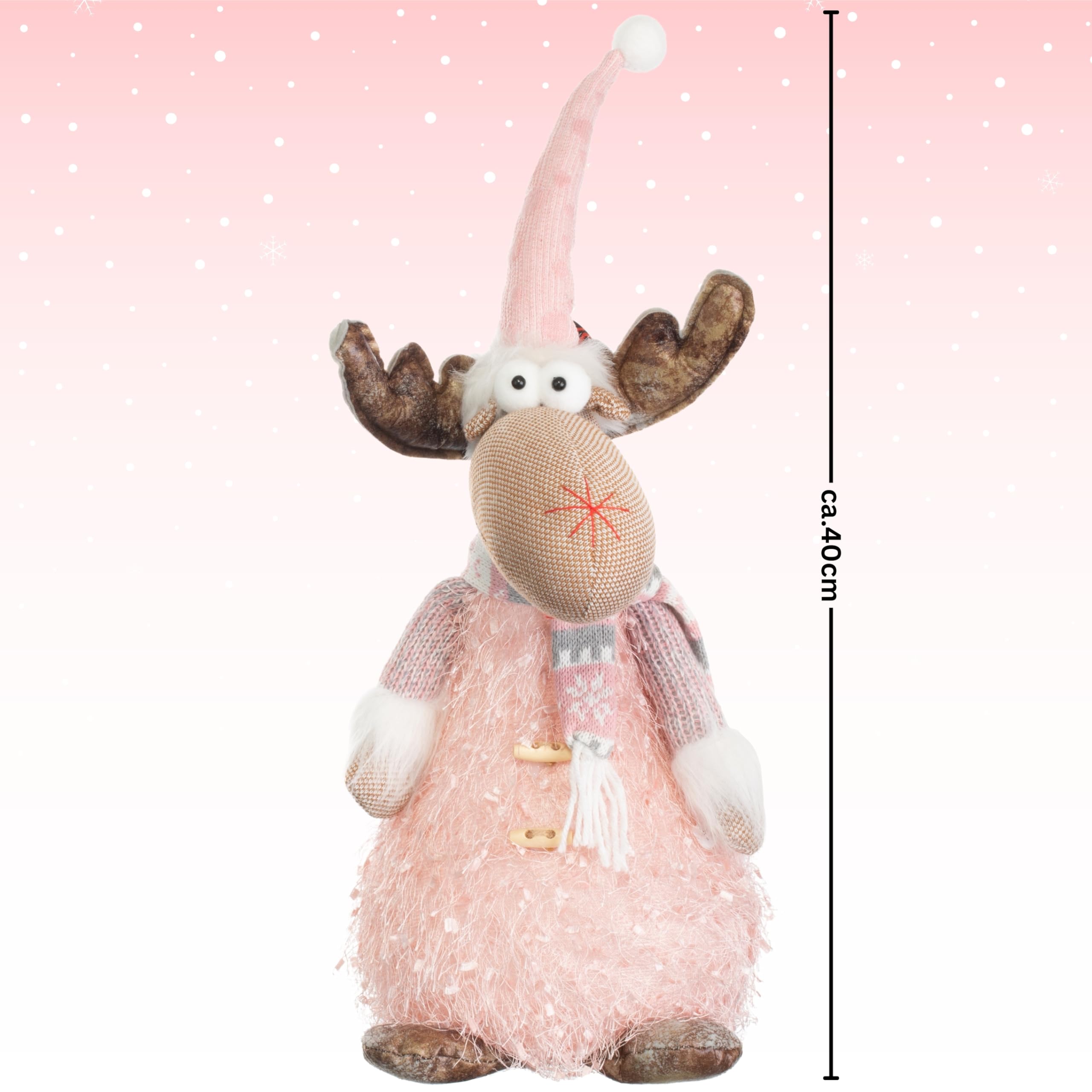 Plüsch Rentier 20cm - Weihnachts-Stofftier - Weich Aus Baumwolle/Plüsch - Deko Für Baum & Sofa