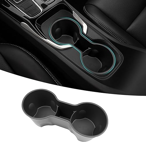 Soporte para taza de consola central, protector de portavasos, accesorios organizadores de consola central interior (compatible con Chevy Bolt 2022+