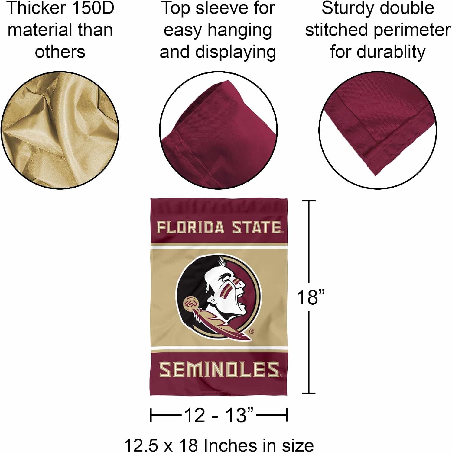 College Flags & Banners Co. Florida State FSU Noles Garden Flag