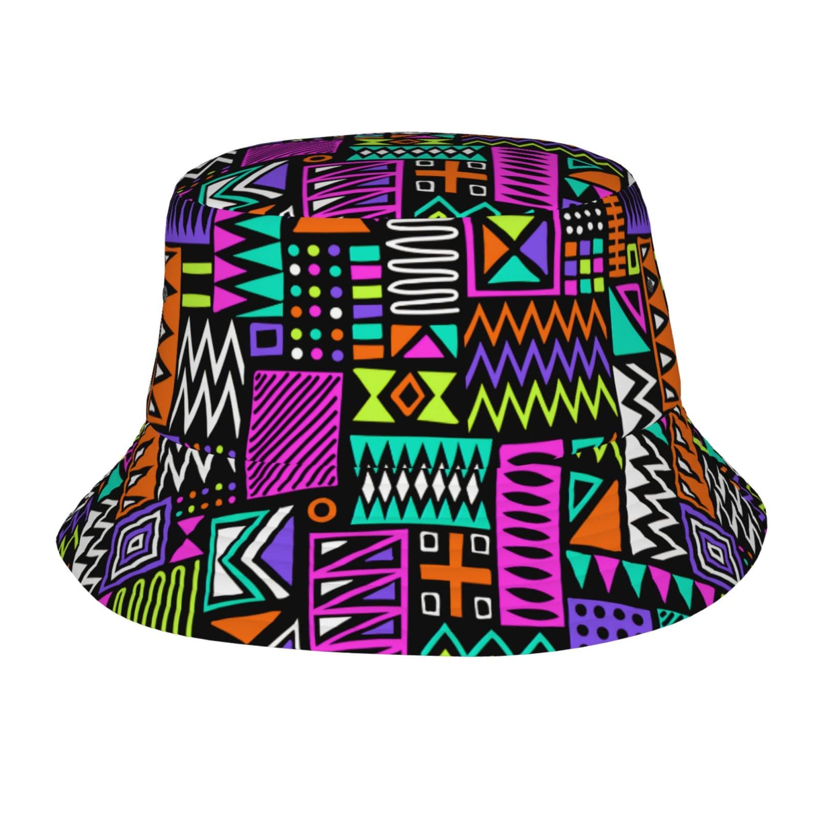 JSHXJBWRAfrican Style Bucket Hats for Women Men Packable Sun Cap Fashion Fisherman Hat Summer Beach Hat Travel Caps