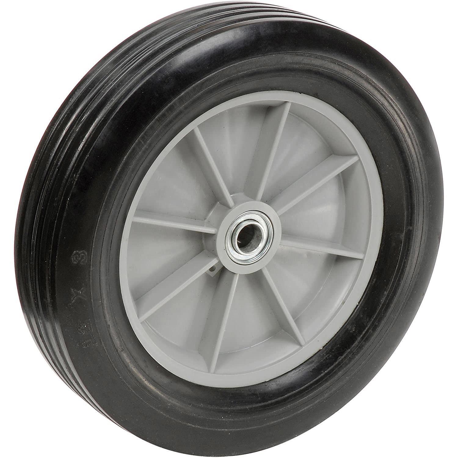 12" Rubber Wheel for HD & Extra HD Tilt Trucks by Global Industrial – 12"L x 12"W x 3"H, 12-Gauge Steel, Black/Gray, Model RP1007