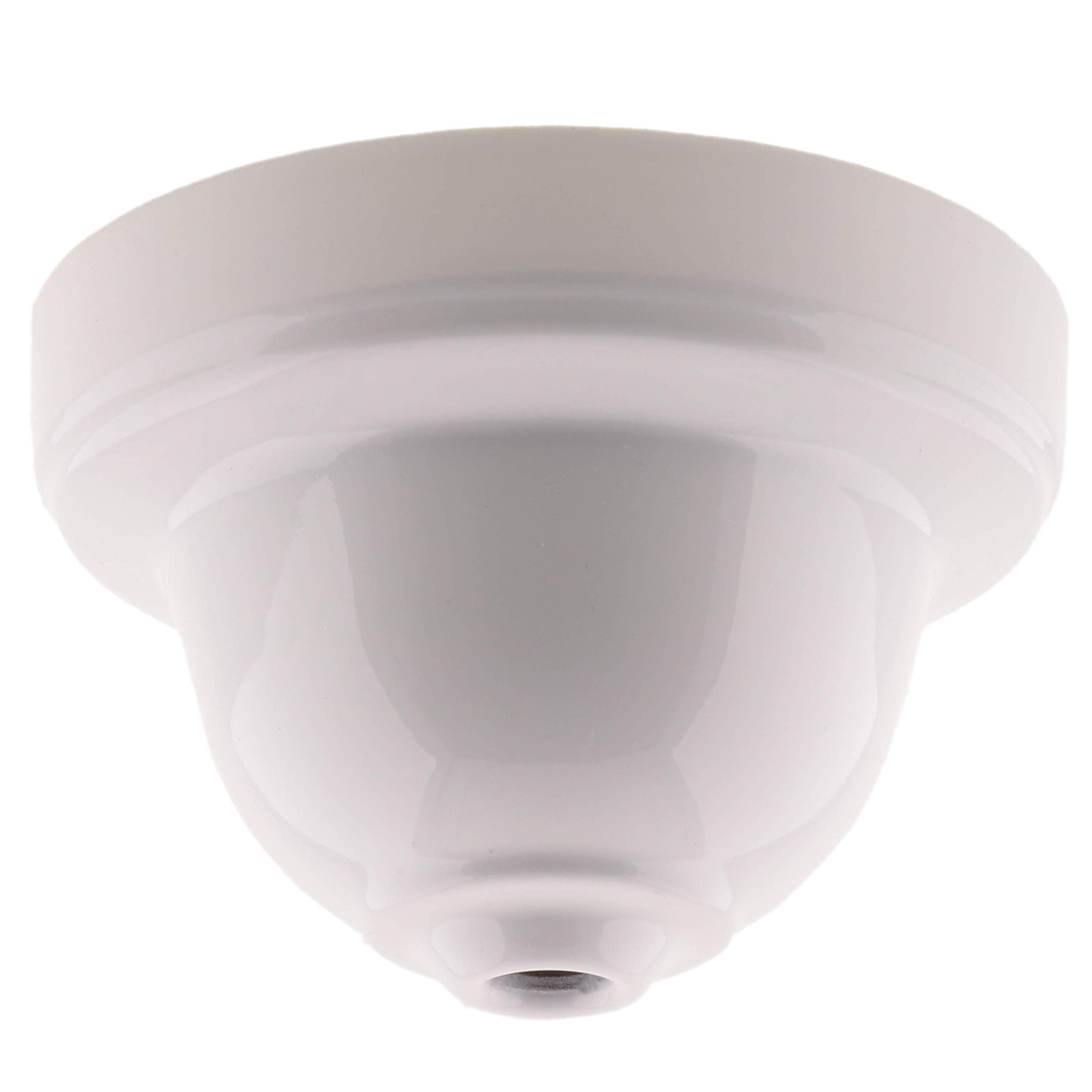 3 Pack - Reproduction Ceiling Rose Cup for use in Retro Ceiling Pendant in Bakelite with Applied White Finish
