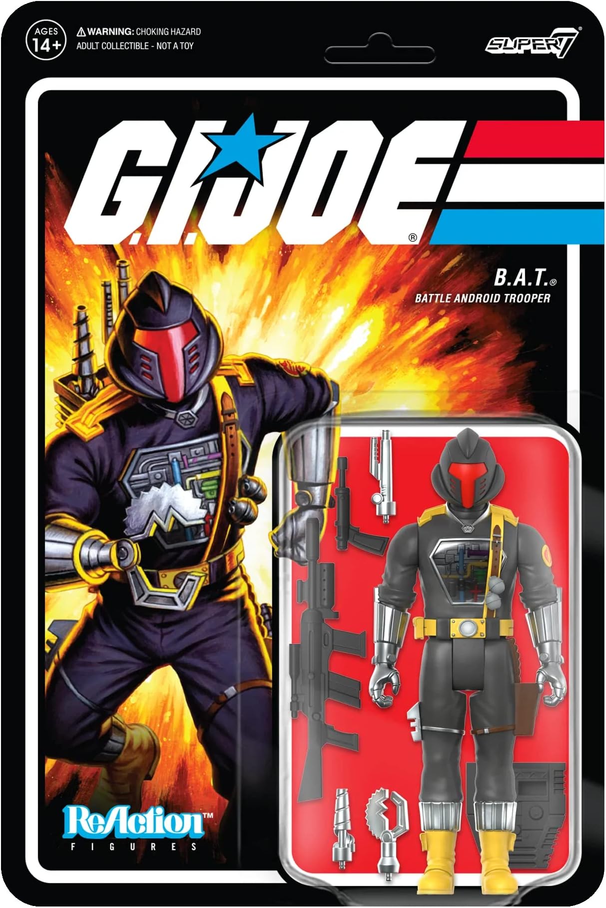 Super7 G.I. Joe Cobra B.A.T 3.75 in Reaction Figure