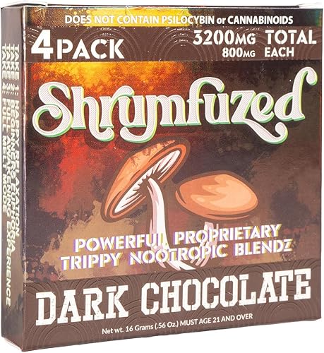 Miniatura 2 de Gomitas nootrópicas patentadas de 3200 mg - Mezcla de hongos nootrópicos de melena de león, reishi, chaga y cordycep (4, chocolate oscuro)