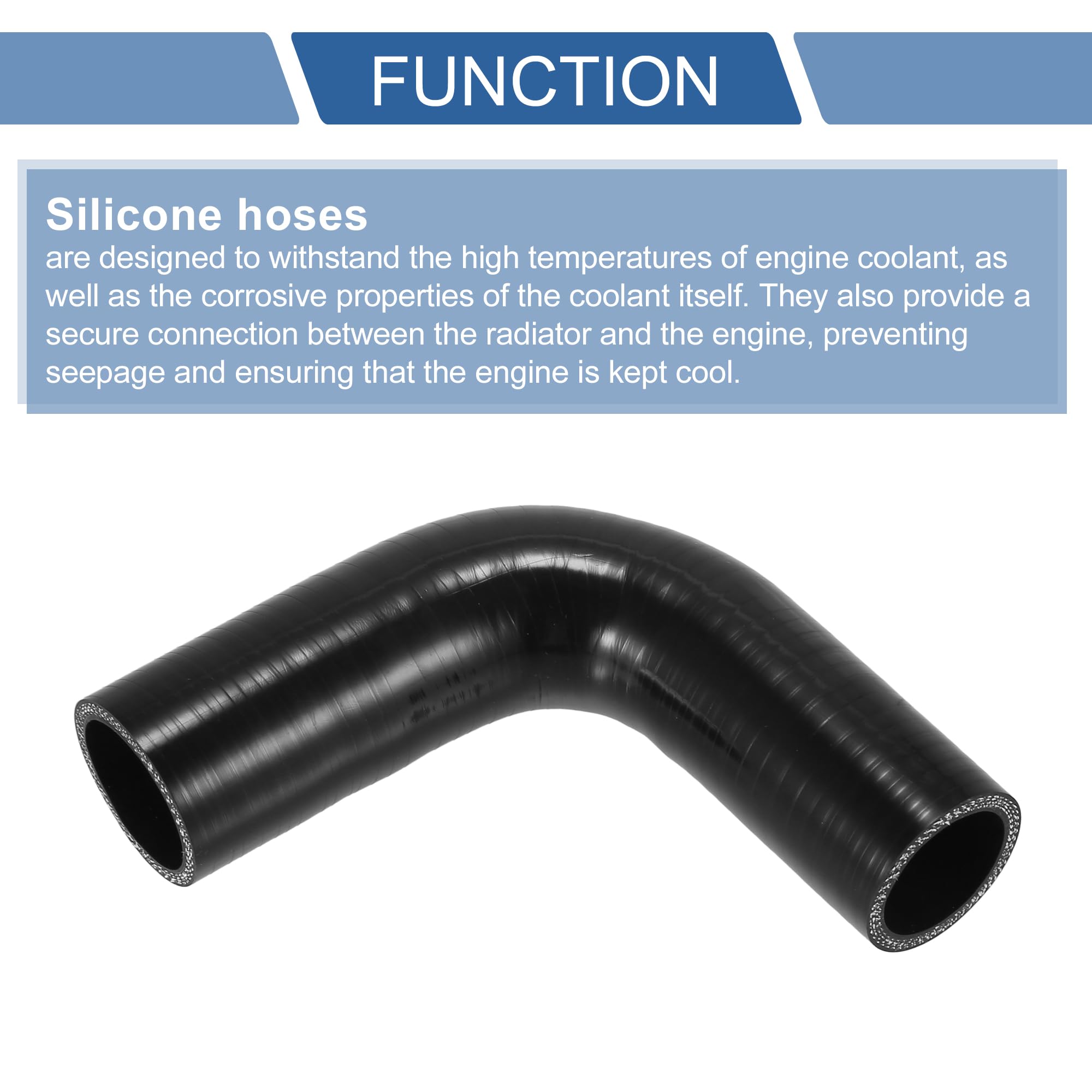Tuyau En Silicone 90° Pour Circuit De Refroidissement - Diamètre Intérieur 45 Mm, Longueur 120 Mm - Résiste à -60°C à +300°C
