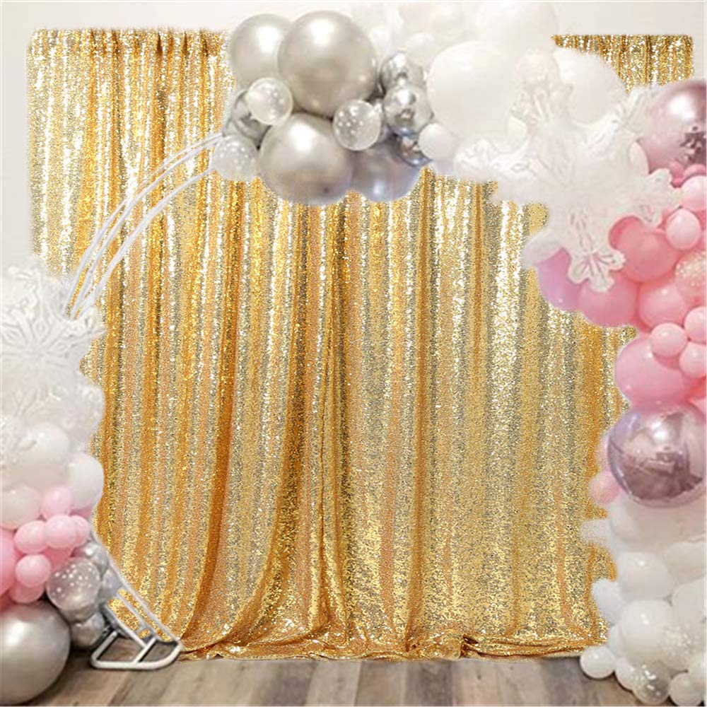 Buy BCOOL 4ftx8ft Sequin Backdrop Gold Photography Backdrop Wedding