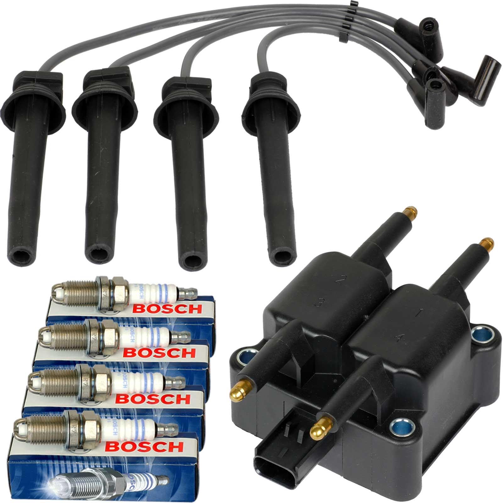 Zündspule + Kabelsatz + Zündkerzen | 03SKV078, 53-0175 (ZEF1480), 0242235668 Kompatibel mit Mini (R50, R53),Mini Cabriolet (R52)