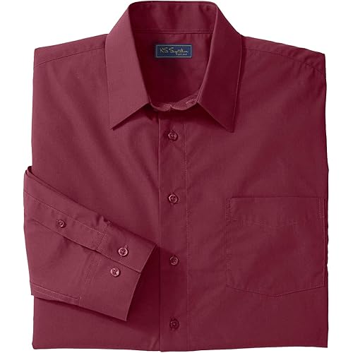 KingSize Men's Big & Tall KS Signature Collection Wrinkle-Free Long-Sleeve Dress Shirt