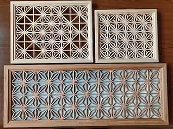 62 ❣️特価！値段交渉OK❣️麻の葉組子アクリル板入り　3枚一組 71IAz3qYU9L._UF350,350_QL50_.jpg