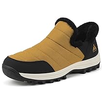 Mishansha Scarpe Invernali da Donna Foderate, Antiscivolo Caldi Stivali da Neve Slip-on Donna Outdoor, Marrone 38 EU