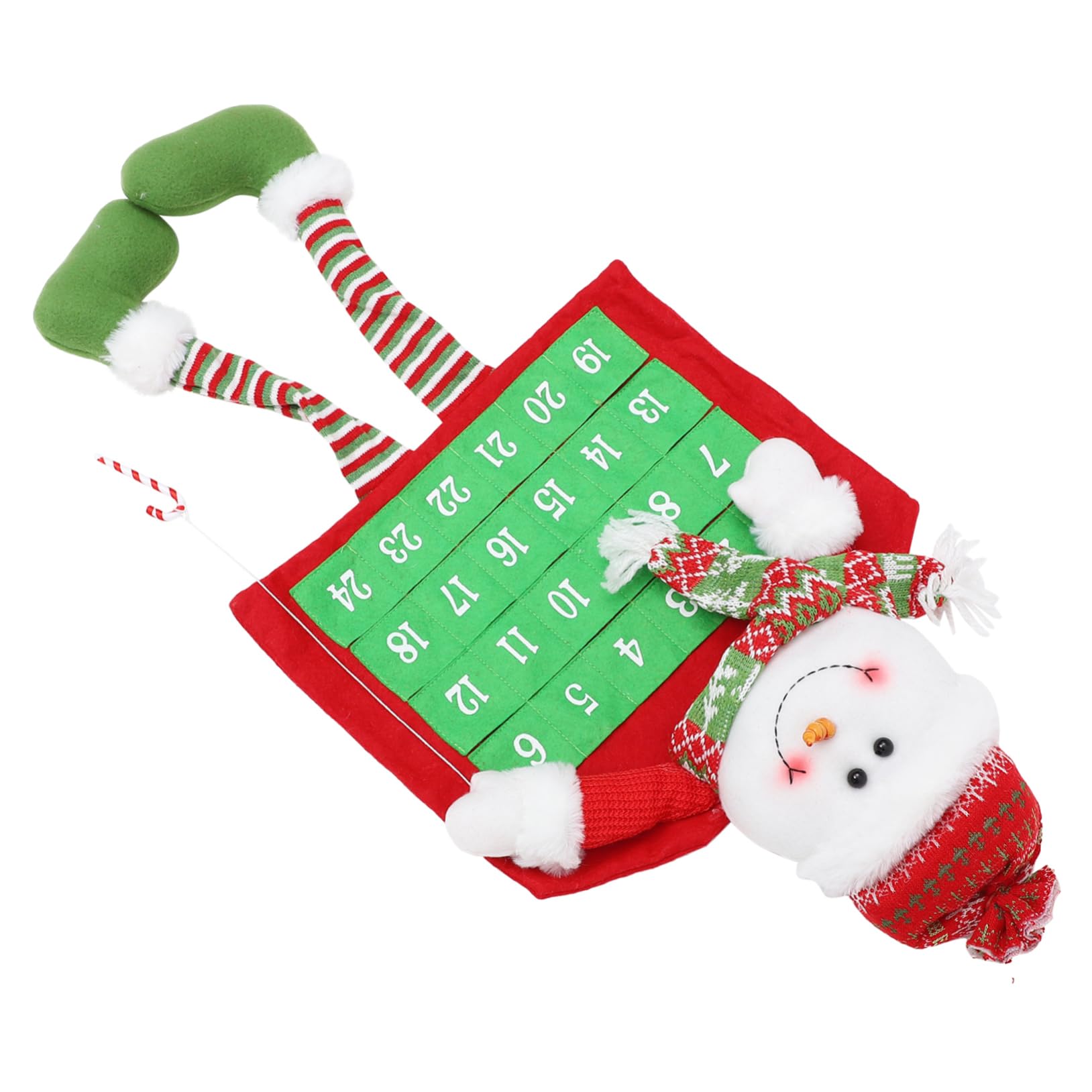 Calendrier de Noël mural suspendu, grande décoration de porte de fête