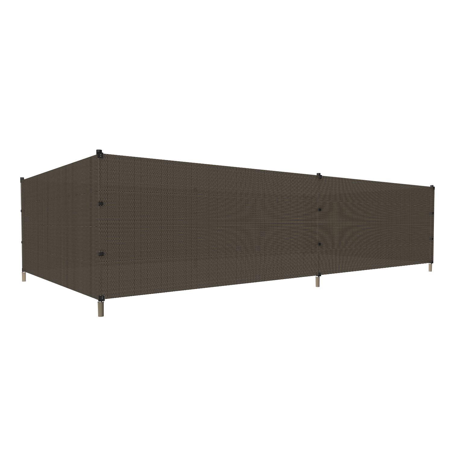 E&K Outdoor Fence Screen Include Fence Poles for Veggie Garden Backyard Chicken Yard Patio Privacy Safety Fence Barrier for Dogs 6'H x 24'L Brown