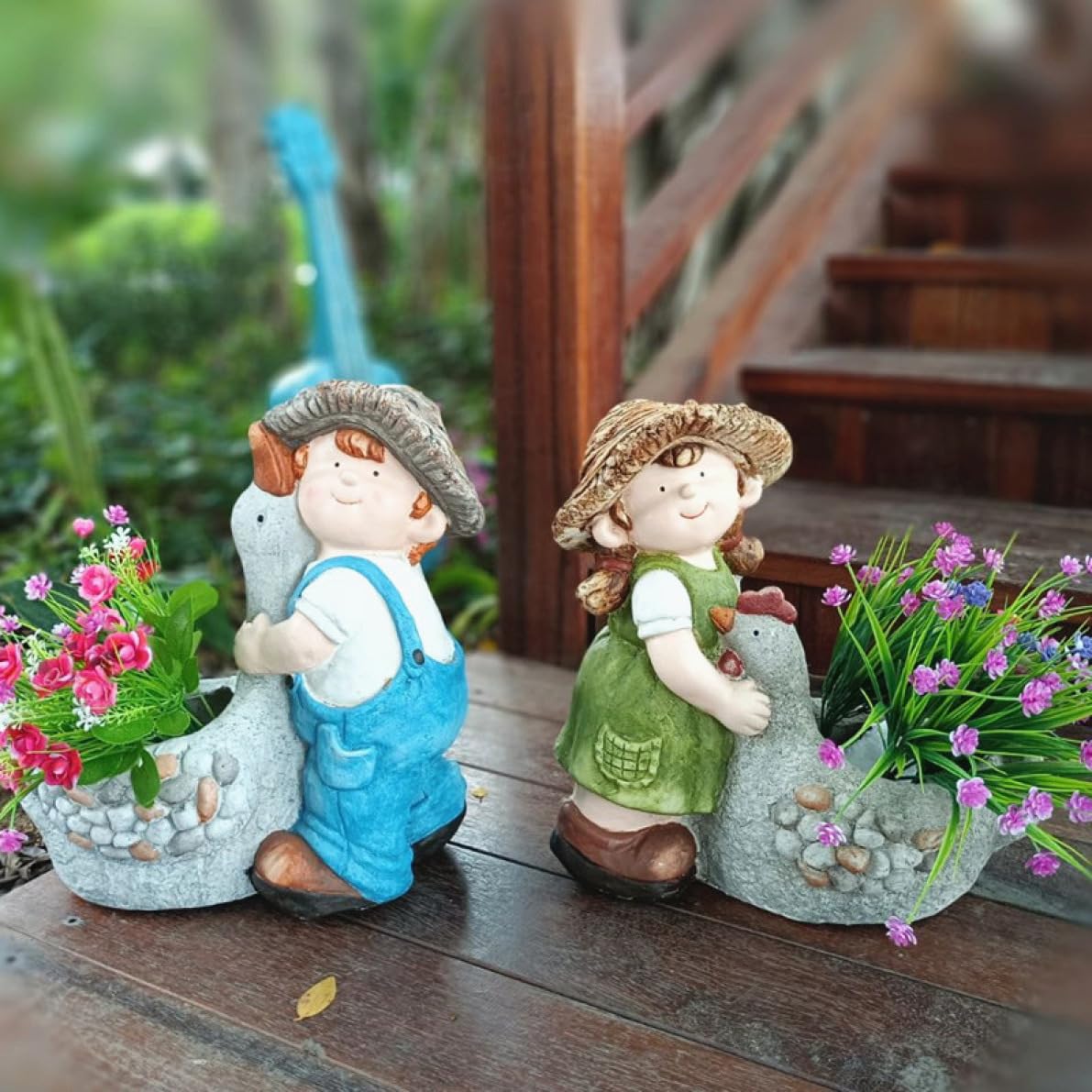 Amazon.co.jp: 多肉寄せ植えオブジェ 多肉植物ポット 大型 女の子