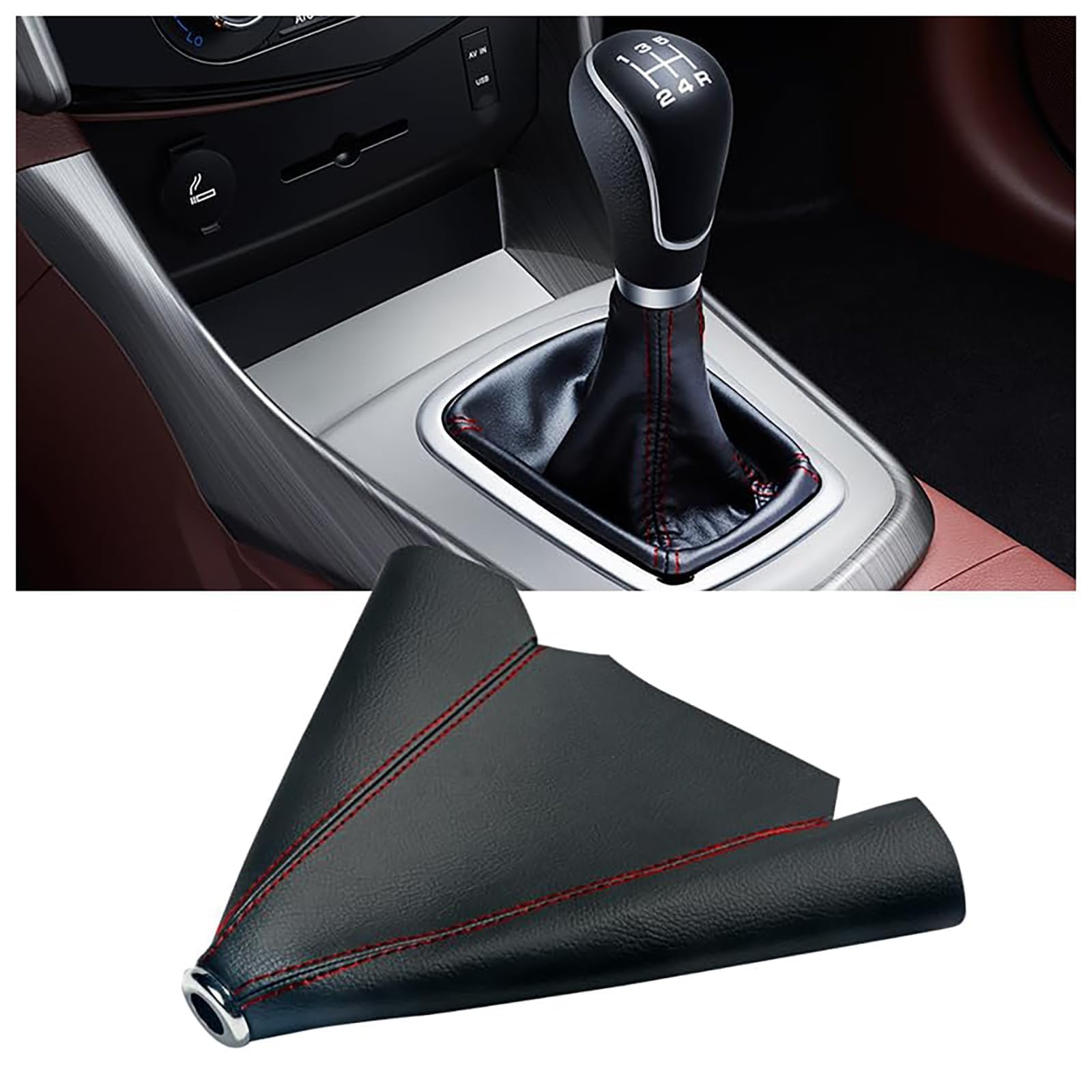 RFUJBPDZA Car Gear Lever Gaiter Stick Dust Cover for Dacia Dokker/Duster/Duster Van/Jogger Extreme/Lodgy 2000-2026 Durable and Easy to Install Shifter Knob Gaiter Replacement,B