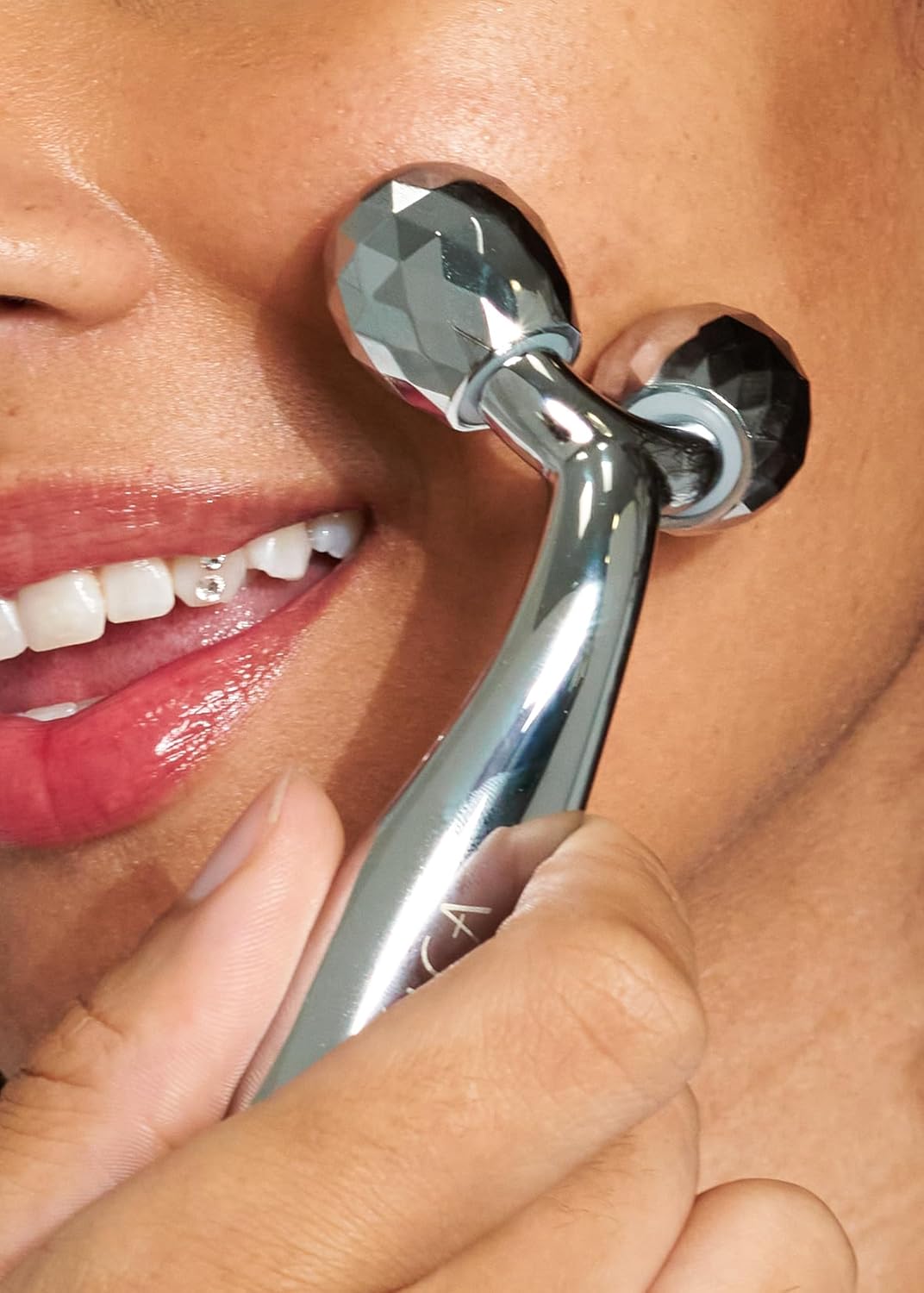 Pacifica Future Youth Stainless Steel Face Roller – Cooling Dual Gua Sha Facial Massager for Sculpting, Contouring & De-Puffing – Anti-Aging Skin Care Tool for Wrinkles & Fine Lines Lymphatic Drainage - Image 8