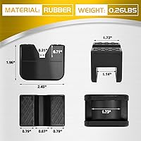 Vista 7 de Almohadillas para gato TONDA, protector universal de riel de goma con soldadura de pellizco, adaptador ranurado para soporte de gato y gato de piso