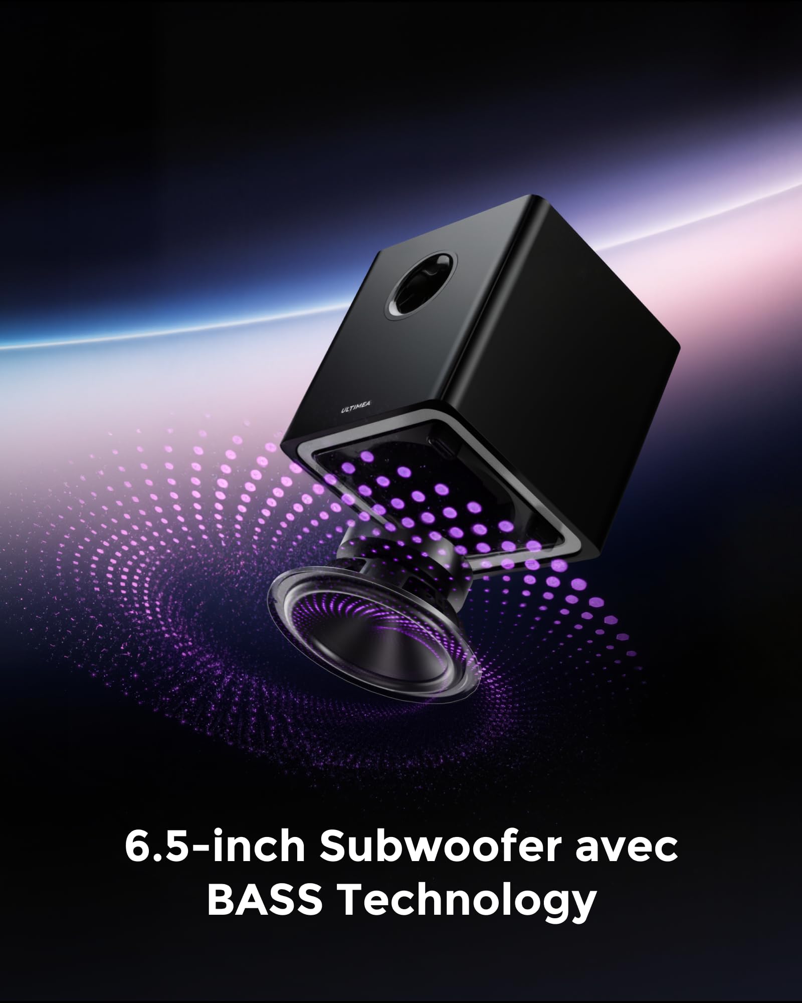 ULTIMEA System dźwięku przestrzennego 9,1 ch do telewizora z 2 głośnikami tylnymi, odłączany soundbar z subwooferem, soundbar RGB, maksymalna moc 470 W, 6,5-calowy subwoofer, HDMI/OPT/AUX/BT, Apollo