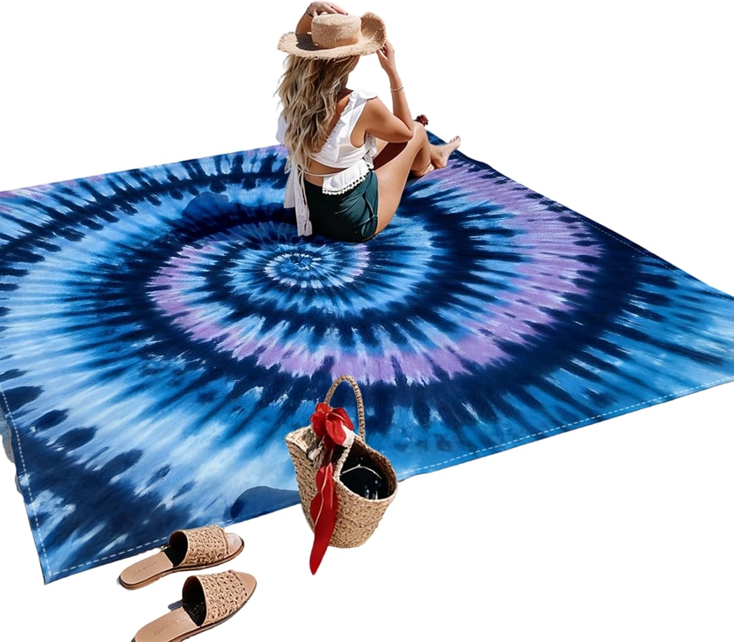 Sand Outdoor Blanket Beach Mats Ideal for Beach Poolsides Picnics Fast Drying Polyester Texture Transportable Outdoor Meal Mats