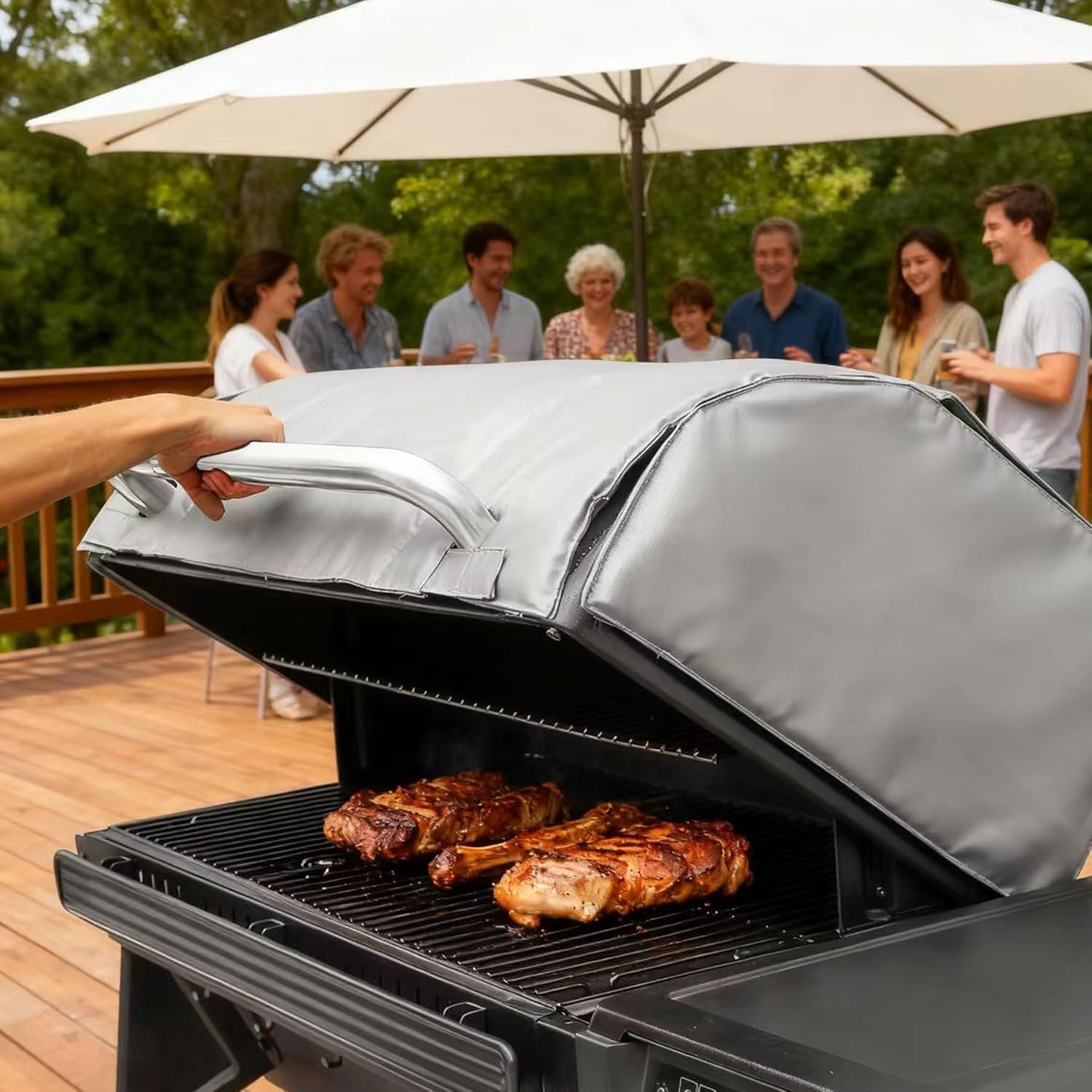 Insulation Blanket Replacement for Traeger Woodridge pellet Grill TFB86MLH,Thermal Blanket for Smoker for BAC761 Traeger Grill Cover Woodridge Pellet Smoker Blanket Winter Insulation Accessories