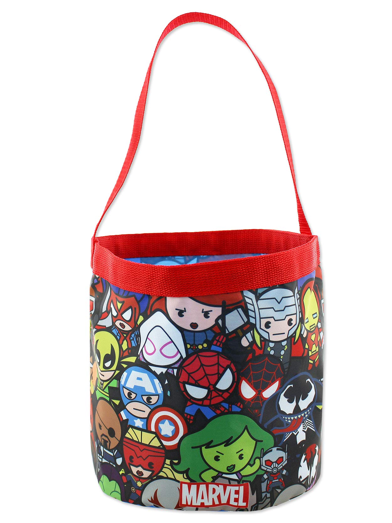 Marvel Super Hero Adventures Boys Collapsible Nylon Gift Basket Bucket Tote Bag