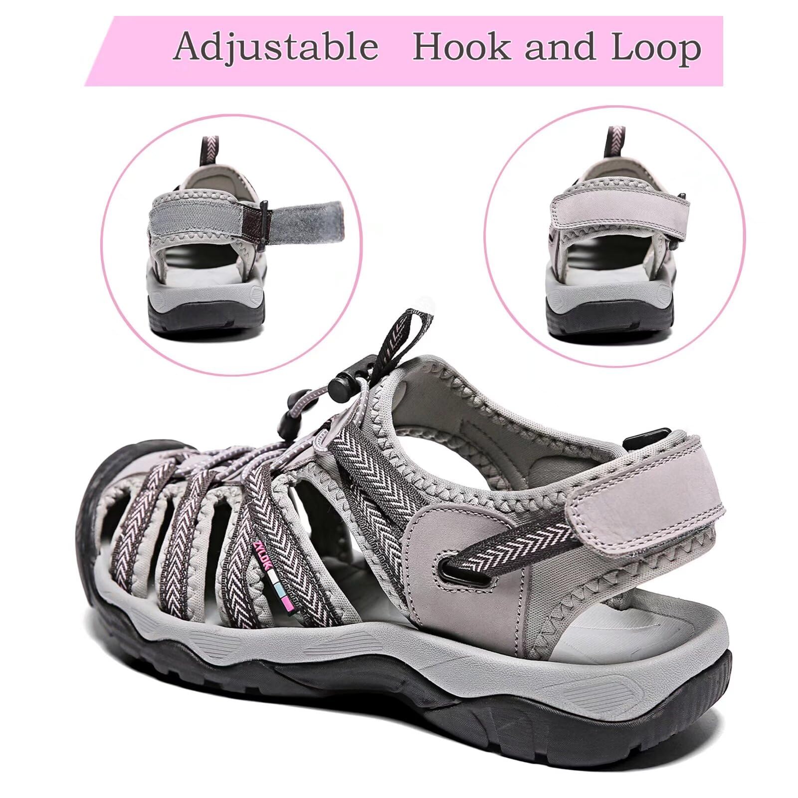 ZYLDK sandali da donna Sandali Estivi Uomo Esterni Sportivi Scarpe da Spiaggia per all'aperto Trekking Traspirante da Pescatore in Pelle Casual Antiscivolo