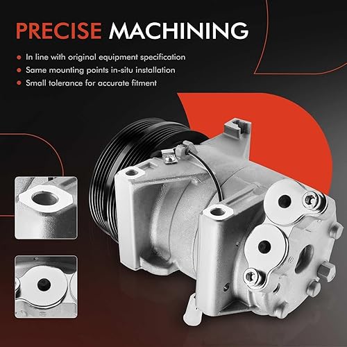 Miniatura 5 de A-Premium Compresor de aire acondicionado de CA con embrague compatible con Volvo C70 2004/2006-2013, C30 2008-2013, S40/V50 2005-2011, V70