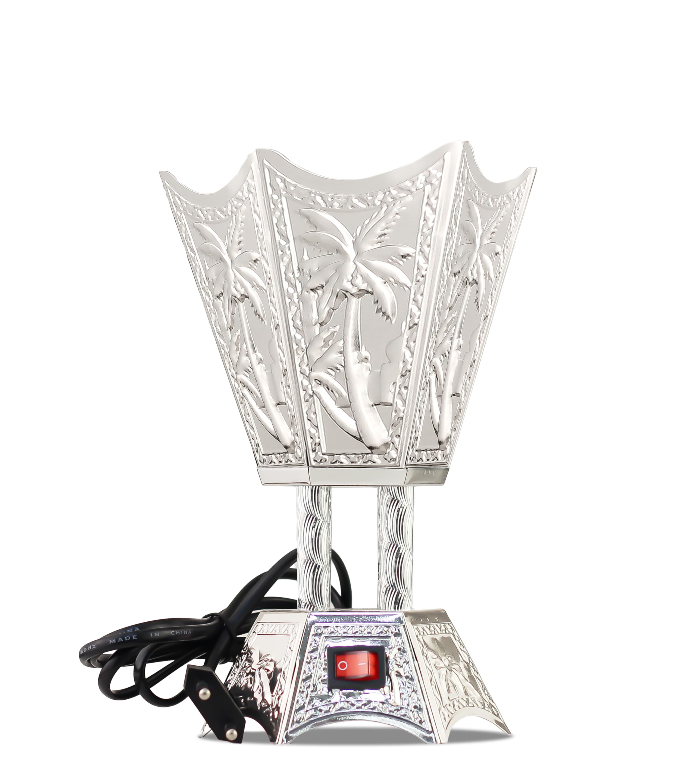 Arabian Electric Incense Burner Metal Vintage Arabic Burner - Middle Eastern Incense Holder, Electric Bakhoor Burner Suitable for Arabian Oud, Home & Hotel Decor (Style 18)