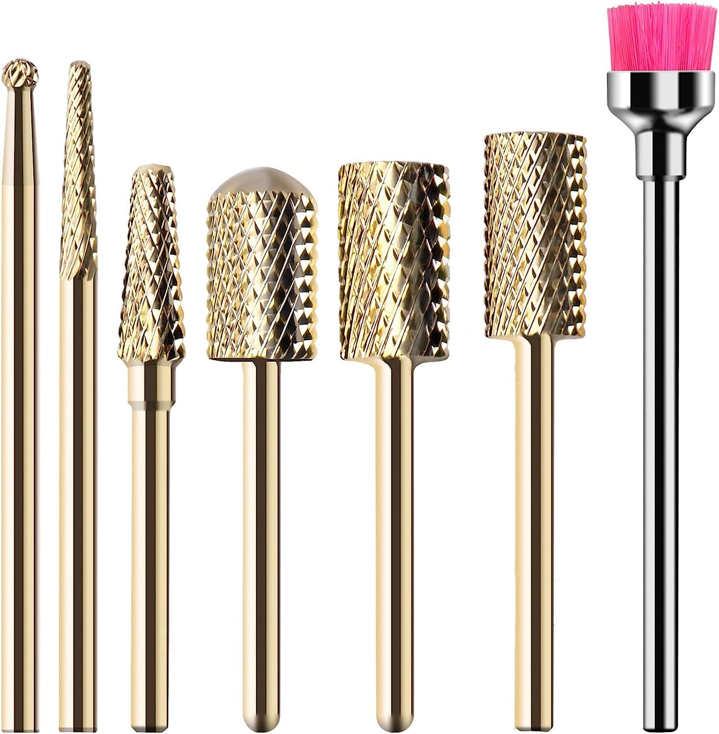 Sponsored Ad – Azonee Nail Drill Bits Set, 7pcs Carbide Less Dust Professional 3/32 Inches Electric Nail Drill Bits Filing Acrylic Nails Gel Nails Down Removing Cuticle Tools for Electric Nail Files Drill Machine