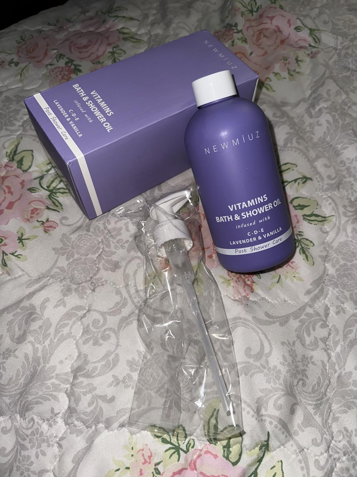 New Miuz Lavender Vitamin InShower Body Conditioner Soft Skin Natural Post Shower Care Moisturizer for Body Legs Nourishing Bath Oil Lavender Vanilla Self Care Spa Gift