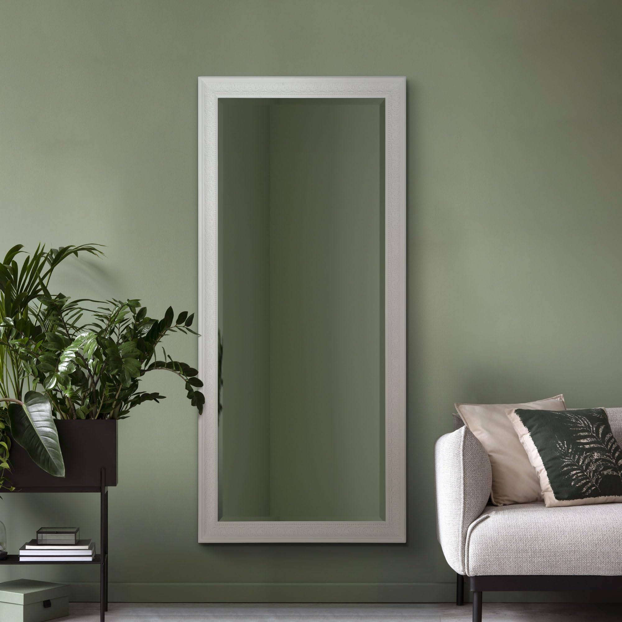 B&Q -  Langton White Shabby Chic Dress Mirror 160 X 73 Cm