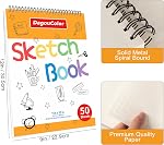 DagouColor Drawing Paper for Kids, 50 Sheets (100 Pages) 9"x12" Sketch Book - White, 2 Pack