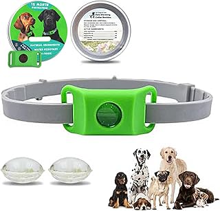 PawFectHaven Floh- und Zeckenanhänger, 100% natürlicher Floh- und Zeckenanhänger, Zeckenhalsband für Hunde, wasserfestes Flohhalsband, 4 Monate Schutz, für Schlamm und Schwimmen (Green)