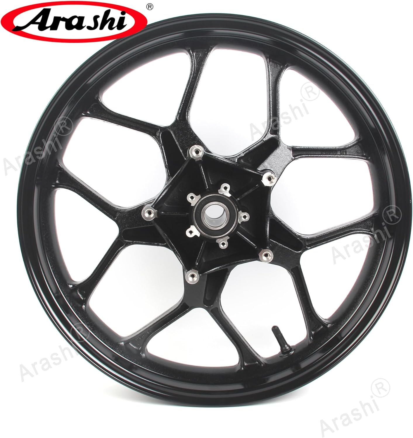 Arash Front Wheel Rim and Brake Discs Rotors for Yamaha YZF R1 2015-2025, R6 2017-2025, MT10 FZ10-2025, Motorcycle Replacement Accessories Partsi Gloss Black