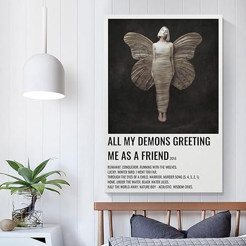 Miniatura 4 de Póster de lienzo All My Demons Greeting Me As A Friend Aurora 05, pintura artística decorativa para pared, sala de estar, dormitorio, decoración,
