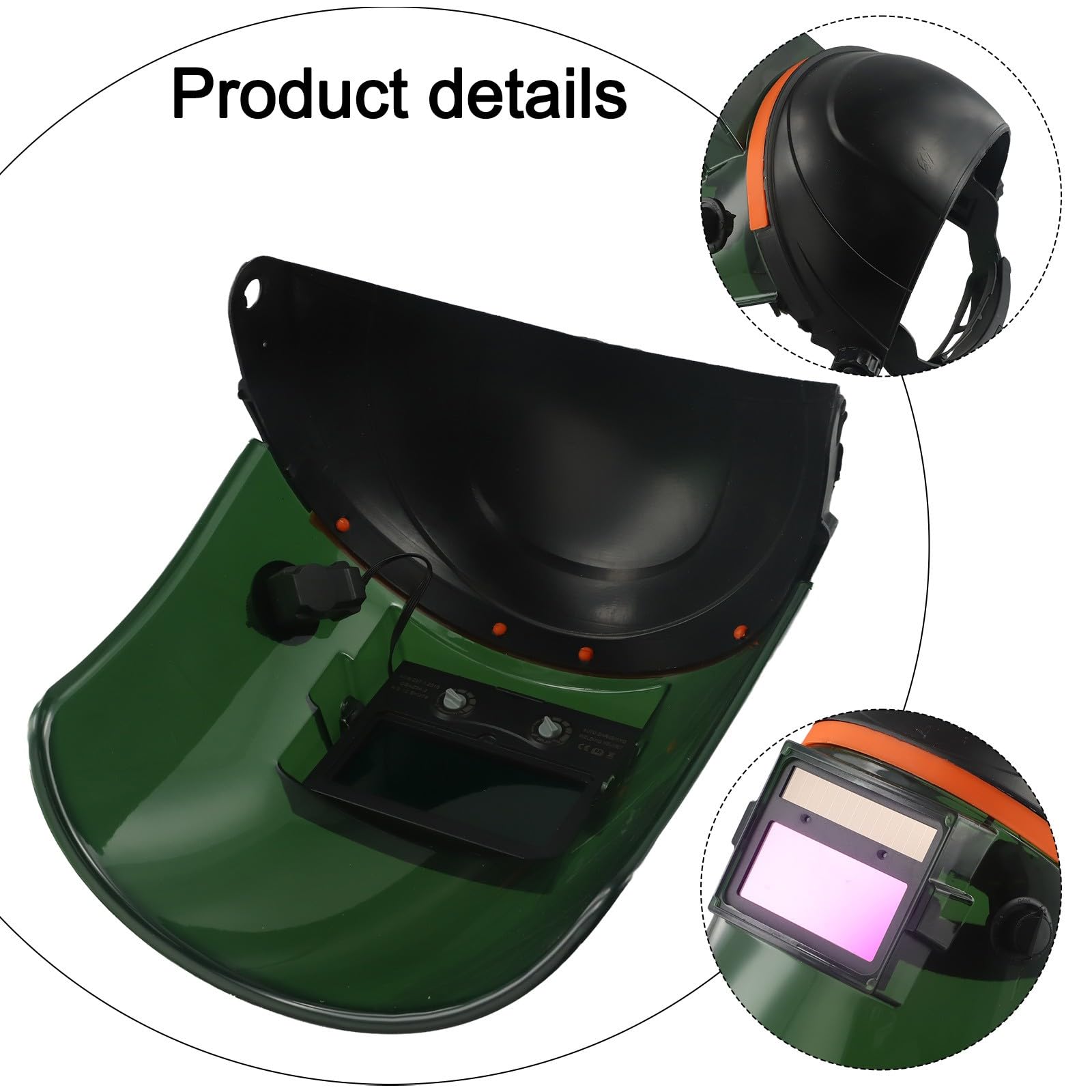 Casco de soldadura de oscurecimiento automático, máscara de soldadura con energía solar, sombra 6-13, casco de policarbonato ligero, protección ocular para soldadura de arco, MIG, TIG