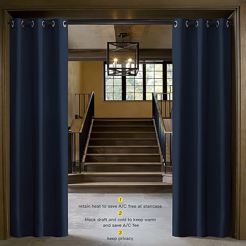 Vista 150 de NICETOWN - Cortina divisora que reduce el ruido para loft, habitación, sótano, hospital, clínica, laboratorio, cubículo, pantalla de privacidad