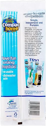 Miniatura 2 de Compac Home Palillos fáciles de usar, plástico apto para lavavajillas, ideal para todas las edades, fiestas, relleno de calcetines, 4 unidades