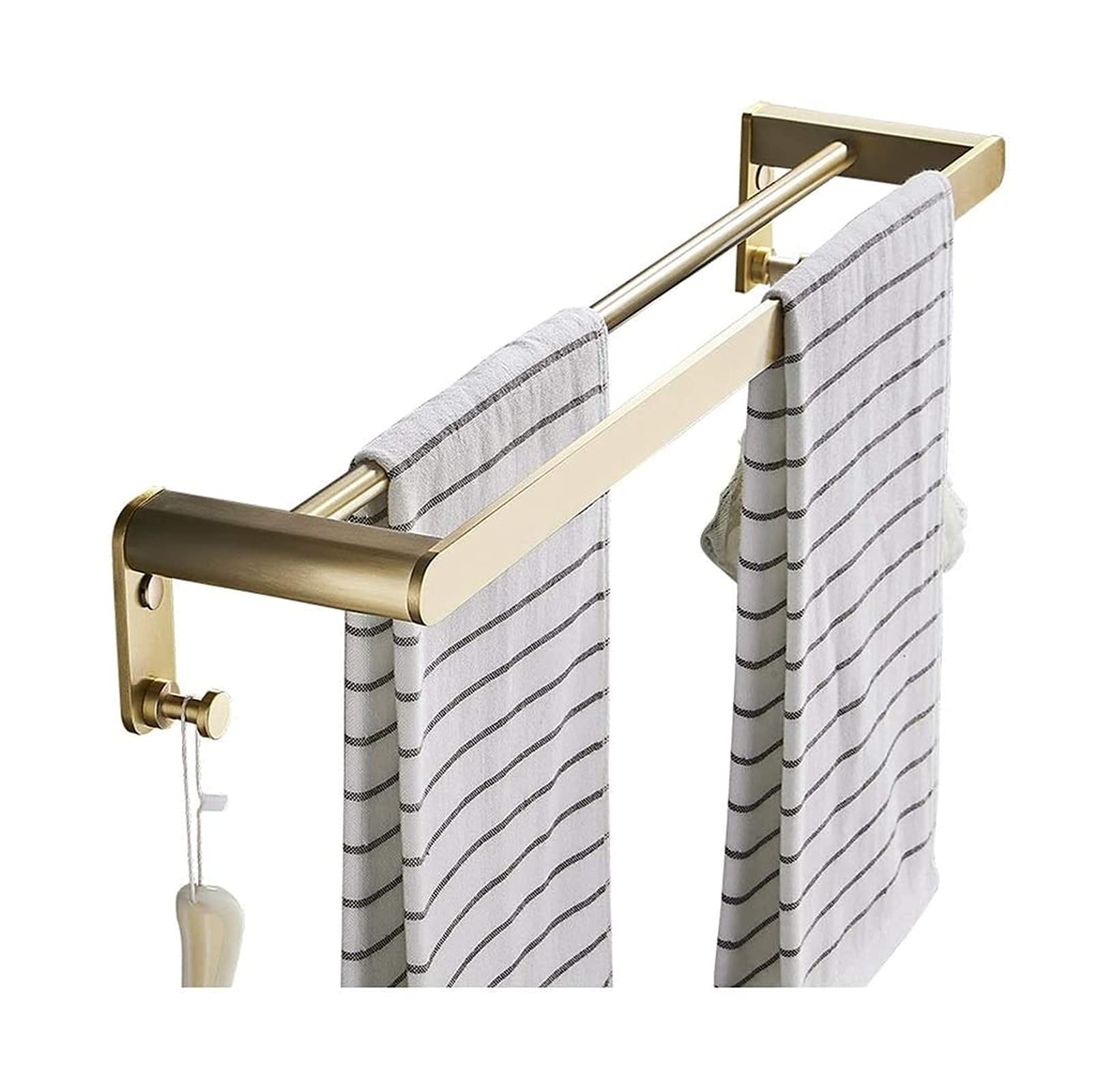 Étagères à serviettes en aluminium brossé haut de gamme pour douche