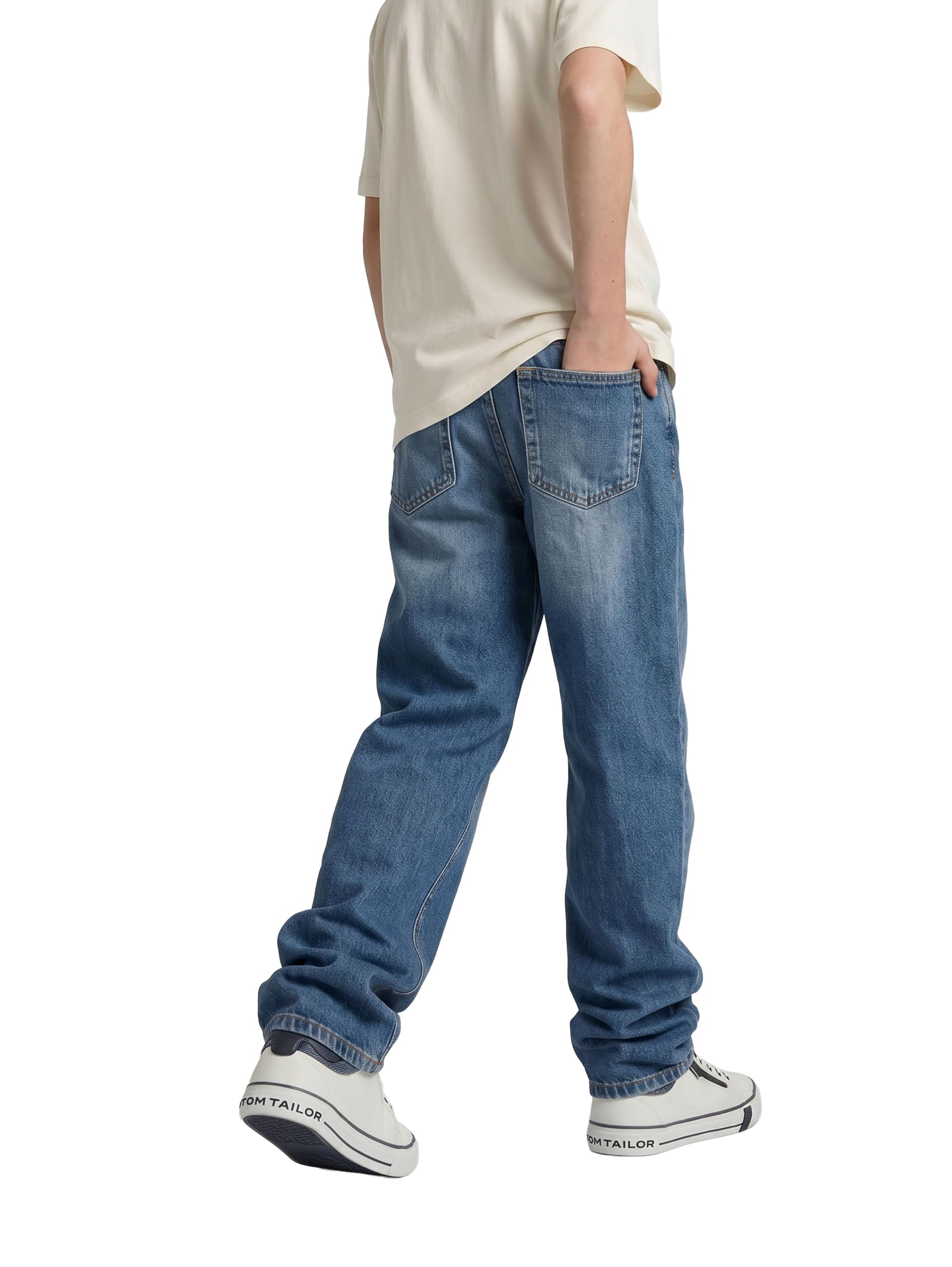 TOM TAILOR Jungen 1041052 Old Kinder Baggy Fit Jeans, 10110 - Blue Denim, 170 EU – Ansicht 2