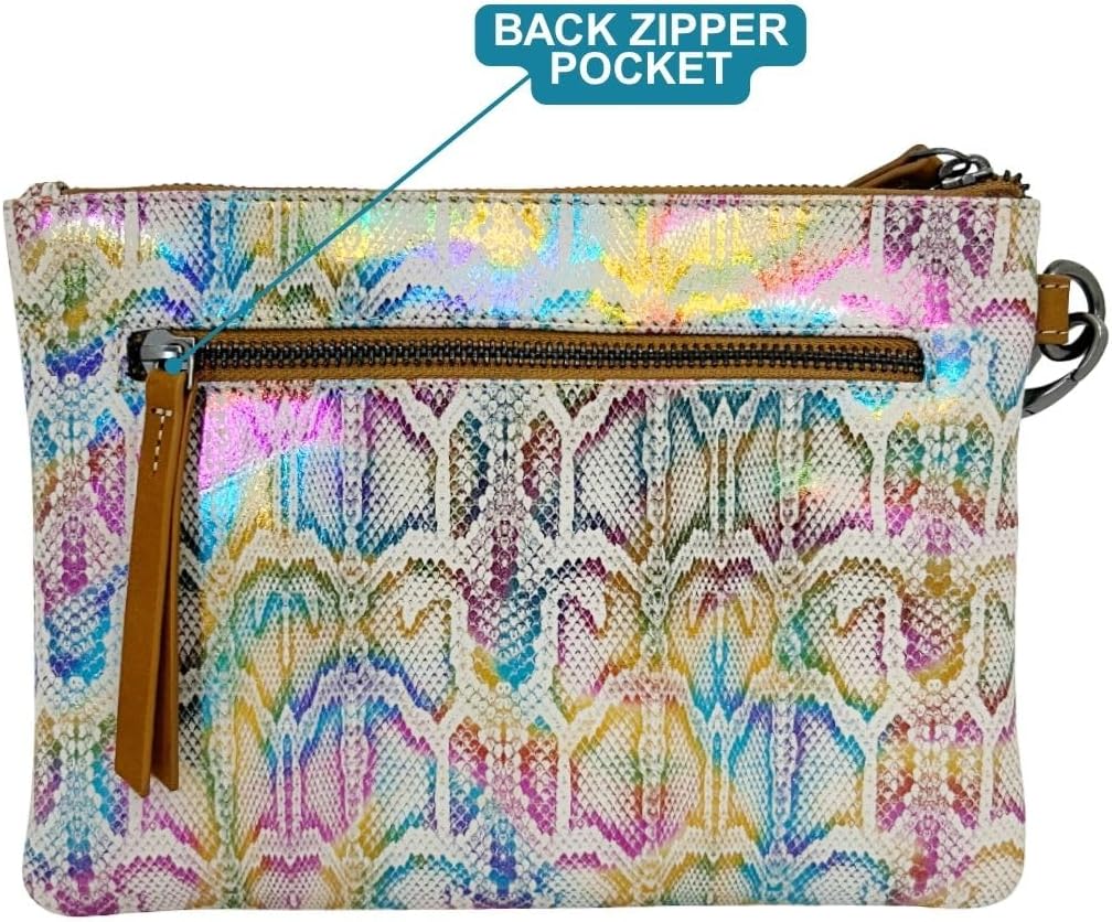 Myra Bag Western Makeup Bag for Women - Travel Cosmetic Pouch Handbag - Candy White