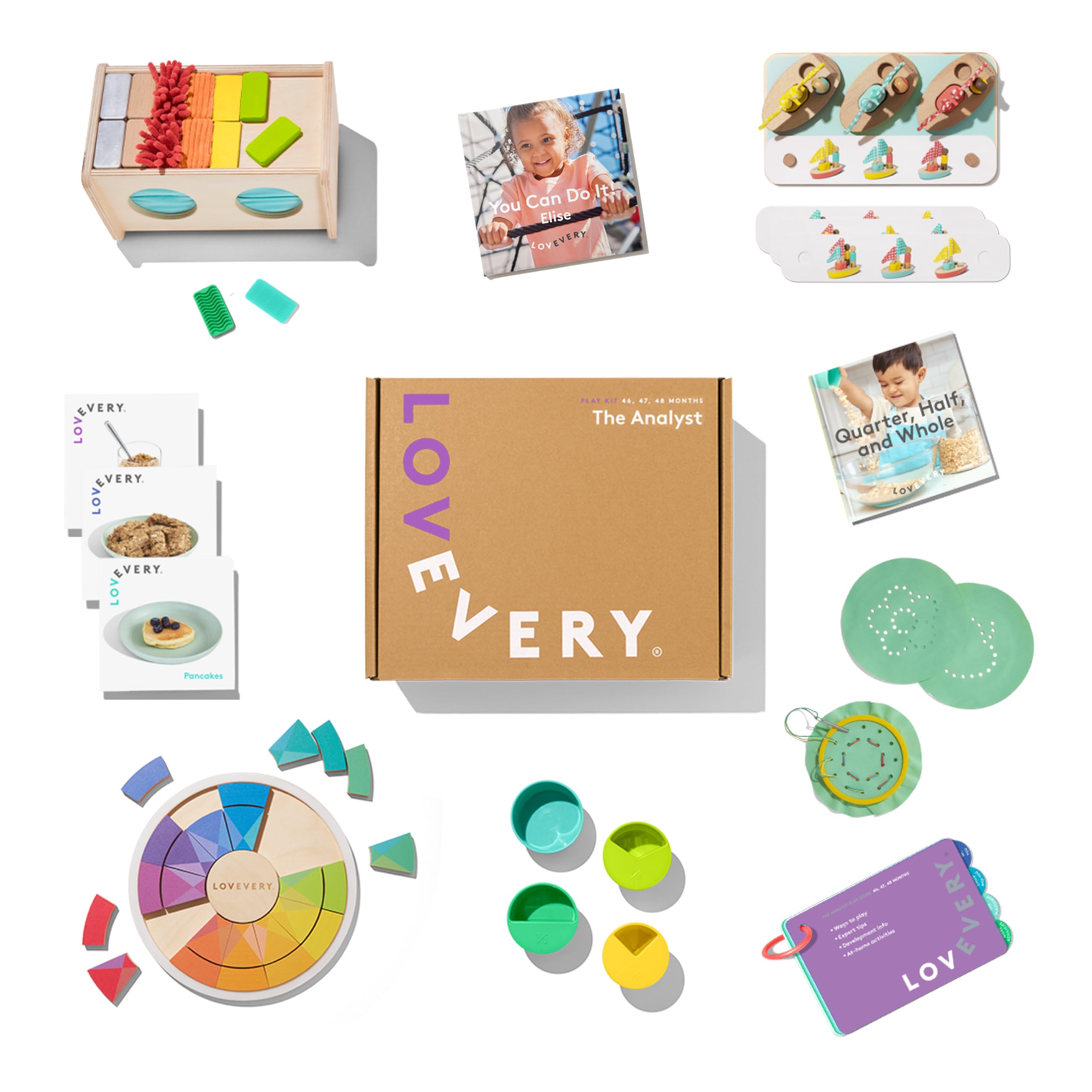Lovevery, The Analyst Play Kit + Bonus Book ('You Can Do It'), Best Gift, 46-47-48+ Months