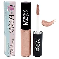 Vista 14 de Mommy Makeup Line Smoothing Lip Gloss con algas marrones y algas doradas, brillante, hidratante, alto brillo, brillo de labios sin parabenos en coco