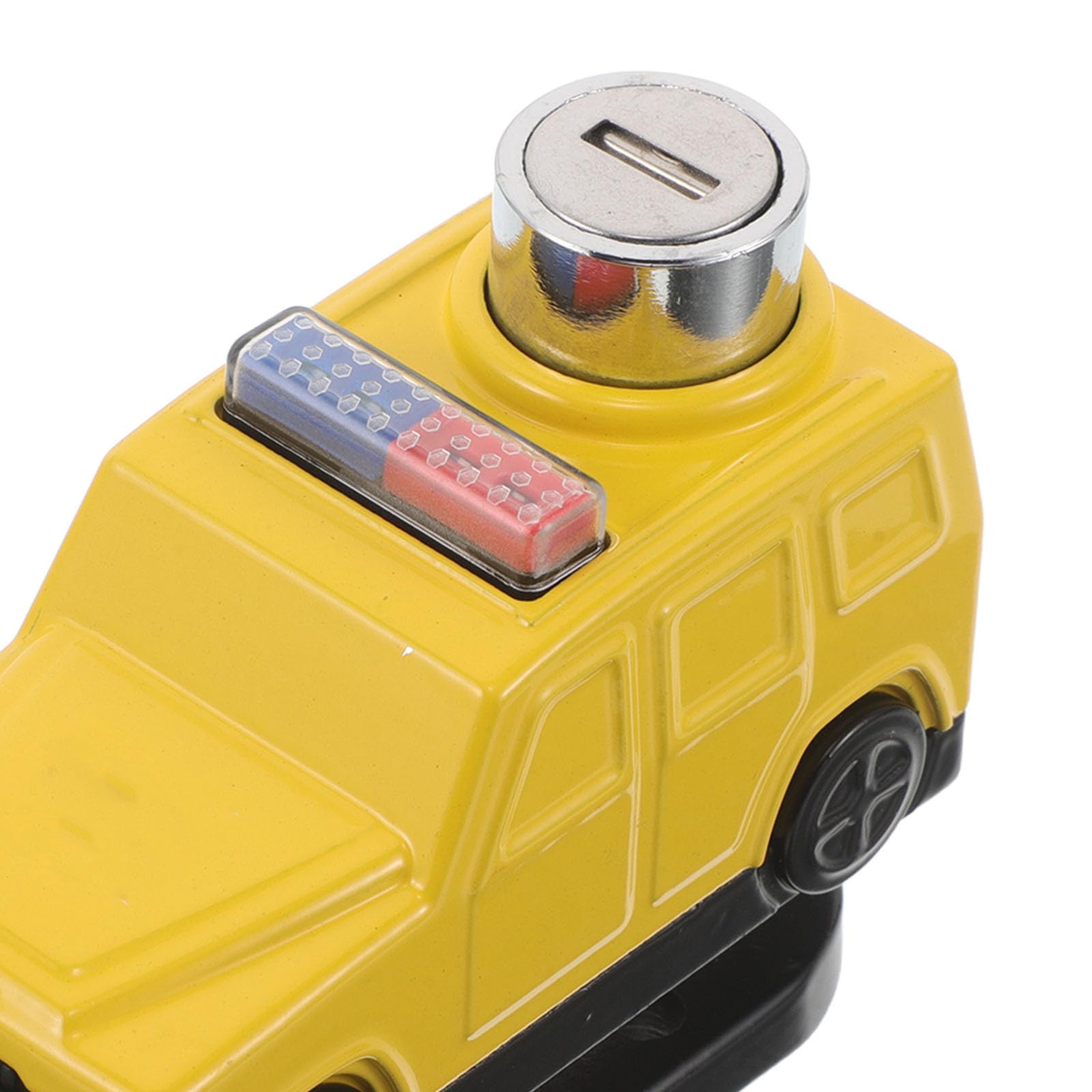 Lucchetto per Bici Antifurto Allarme, Giallo, Forma Auto